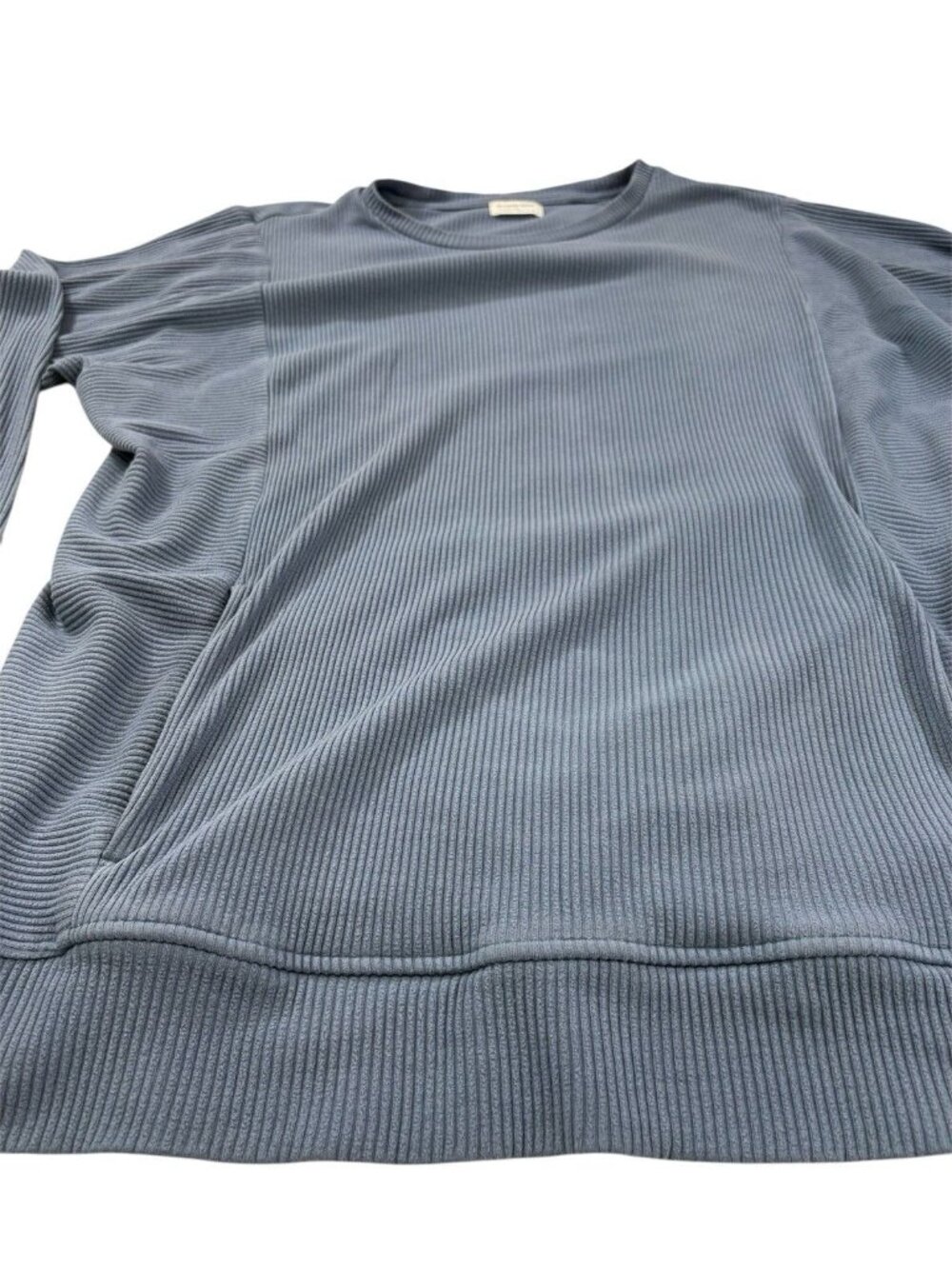 Tommy John Sweatshirt Mens Blue Size Large Ribbed Crew Neck Pullover - Picture 2 of 8